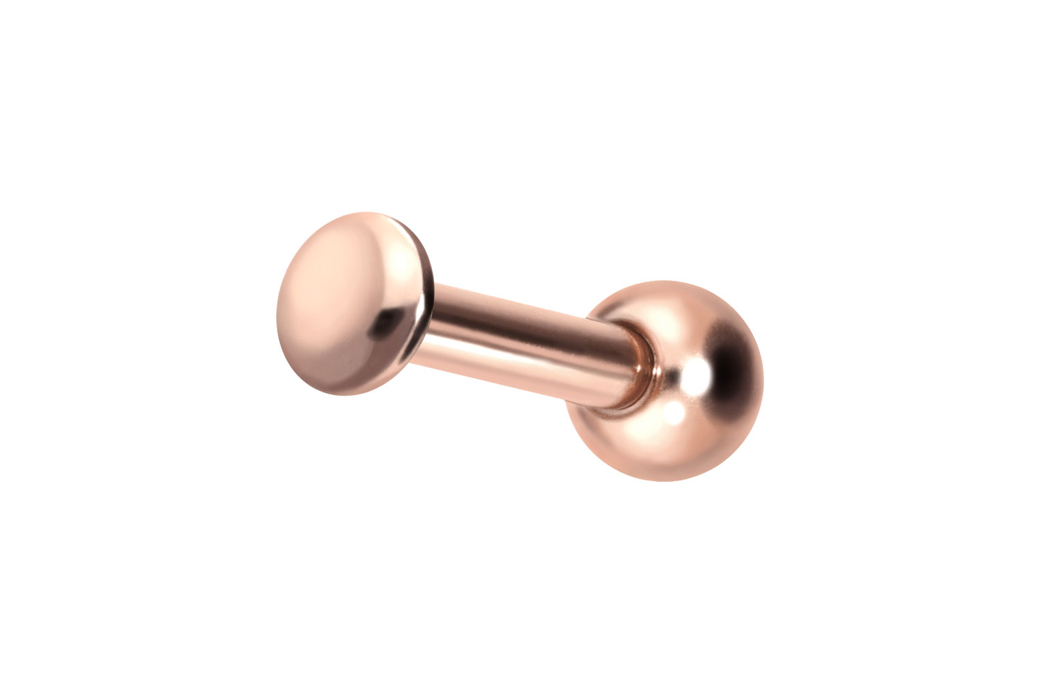 Titan Ohrpiercing mit Innengewinde FLACH